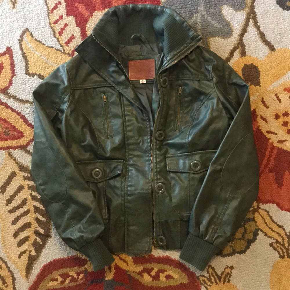Green pleather jacket